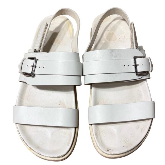 Hermès Tadao White Leather Sandals- RARESize: EU 44 US 11